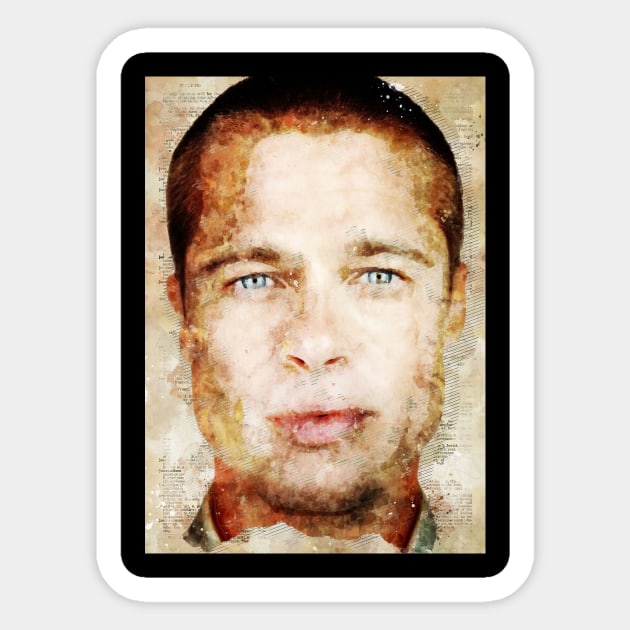 Brad Pitt Sticker by Durro